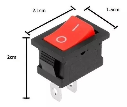 Interruptor On/Off Rojo Mini Switch Apagador