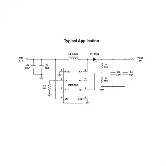 FP6298 - Circuito Integrado Convertidor DC-DC Boost
