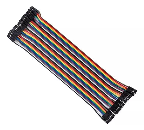 Pack 40 Pzas Dupont Cable Jumper 20cm Hembra - Hembra