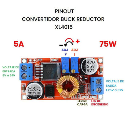 XL4015 Convertidor DC-DC Buck Reductor