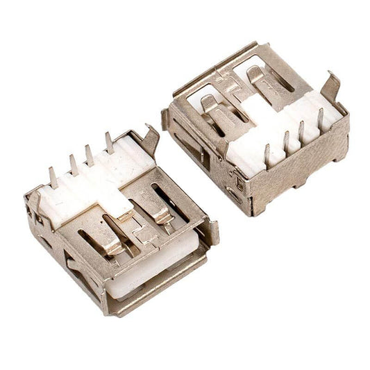 Conector USB Hembra Tipo A 4 Pines a 90°