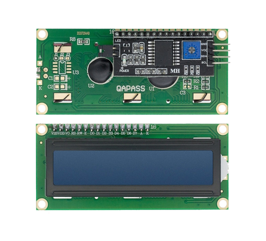 Display LCD Pantalla 16x2 Fondo Azul con Módulo Serial I2C