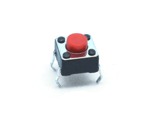 Push Button 6x6x5mm 4 Pines Rojo