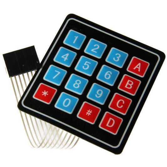 Teclado Matricial 4×4 Numérico Tipo Membrana
